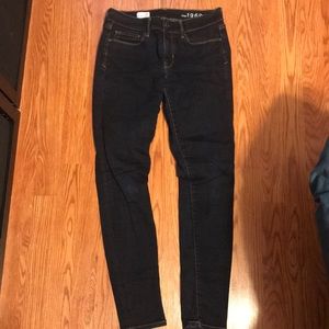 Gap Leggings Jean Skinny Dark Indigo Blue Size 28